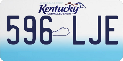 KY license plate 596LJE