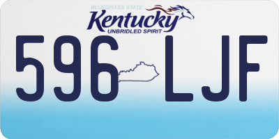 KY license plate 596LJF