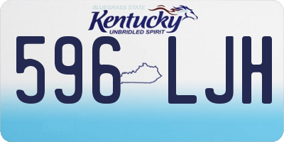 KY license plate 596LJH