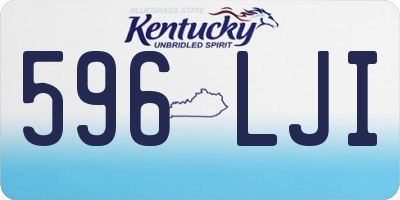 KY license plate 596LJI