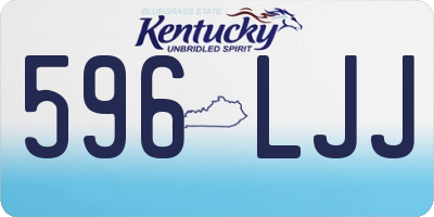 KY license plate 596LJJ