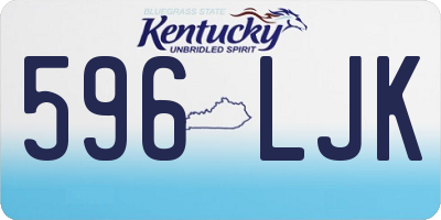 KY license plate 596LJK