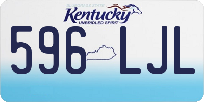KY license plate 596LJL