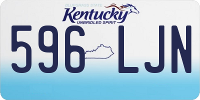 KY license plate 596LJN