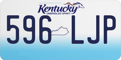 KY license plate 596LJP
