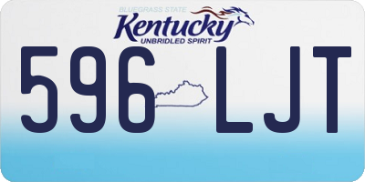 KY license plate 596LJT