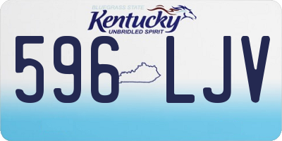 KY license plate 596LJV