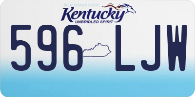 KY license plate 596LJW