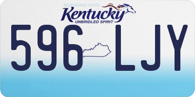 KY license plate 596LJY