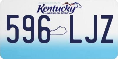 KY license plate 596LJZ