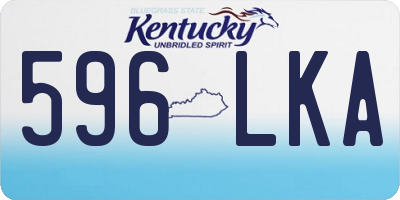 KY license plate 596LKA