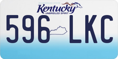 KY license plate 596LKC