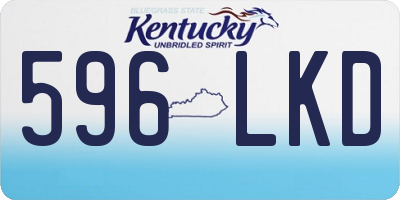 KY license plate 596LKD