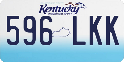 KY license plate 596LKK