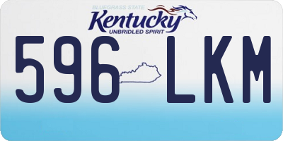 KY license plate 596LKM