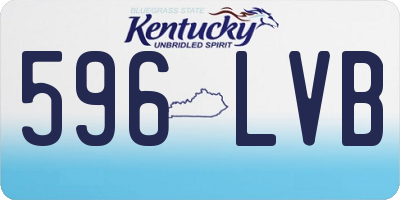 KY license plate 596LVB