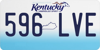KY license plate 596LVE