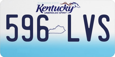 KY license plate 596LVS