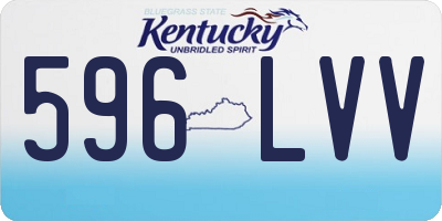 KY license plate 596LVV