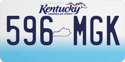 KY license plate 596MGK