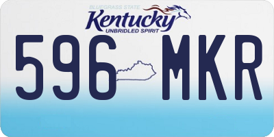 KY license plate 596MKR