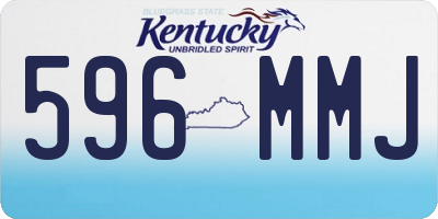 KY license plate 596MMJ