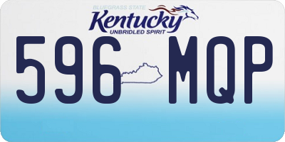 KY license plate 596MQP
