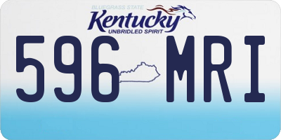 KY license plate 596MRI