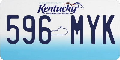 KY license plate 596MYK