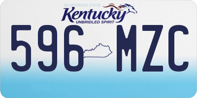 KY license plate 596MZC