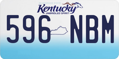 KY license plate 596NBM