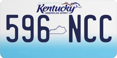 KY license plate 596NCC