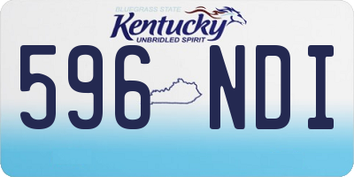 KY license plate 596NDI