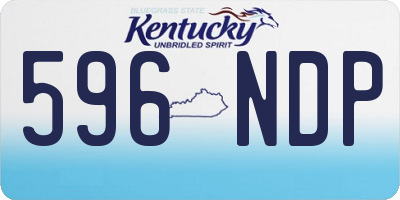 KY license plate 596NDP