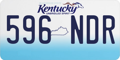 KY license plate 596NDR