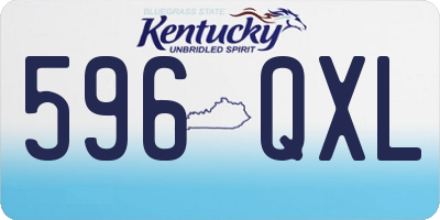 KY license plate 596QXL