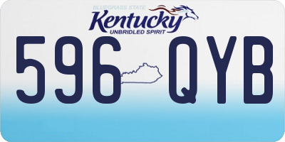 KY license plate 596QYB