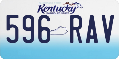 KY license plate 596RAV