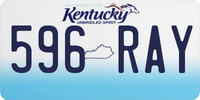 KY license plate 596RAY
