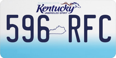 KY license plate 596RFC