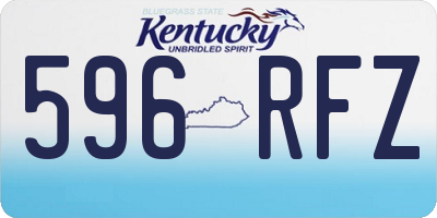 KY license plate 596RFZ