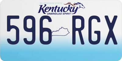 KY license plate 596RGX