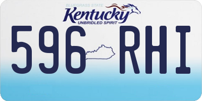 KY license plate 596RHI