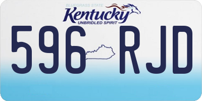 KY license plate 596RJD