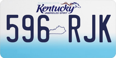 KY license plate 596RJK