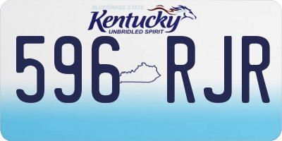 KY license plate 596RJR