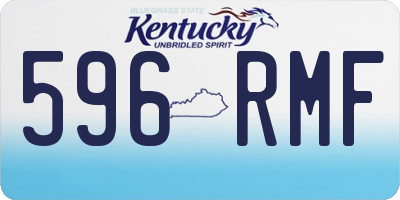 KY license plate 596RMF