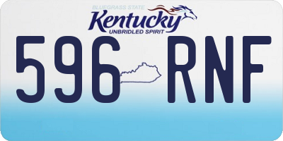 KY license plate 596RNF