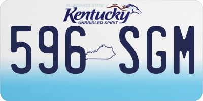 KY license plate 596SGM