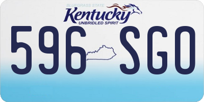 KY license plate 596SGO